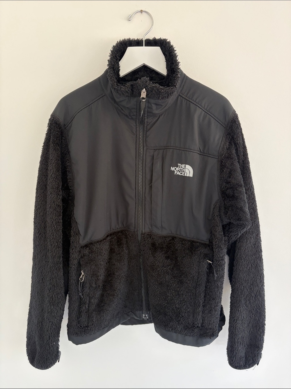 The North Face Black Sherpa Fleece Jacket with Nylon Chest